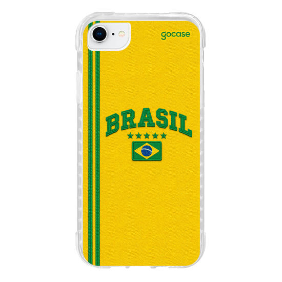 Capinha para celular  Brasil Blusa Retrô - Amarelo