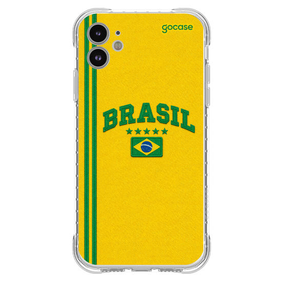  Brasil Blusa Retrô - Amarelo