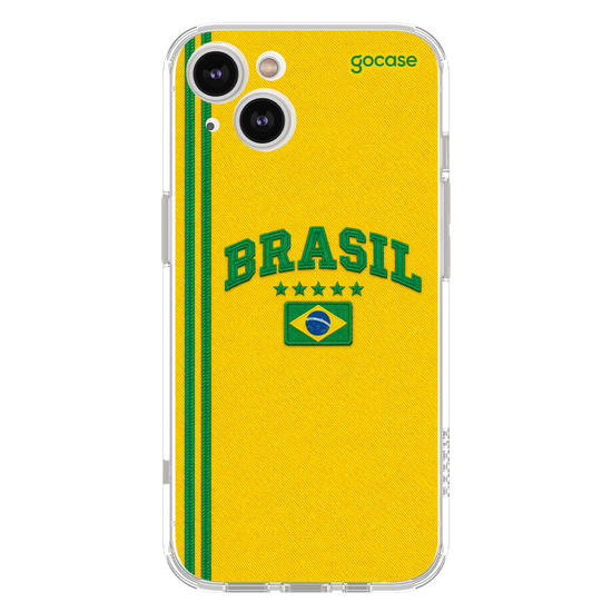  Brasil Blusa Retrô - Amarelo