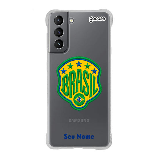 Capinha para celular   Brasil Estrelado Patch