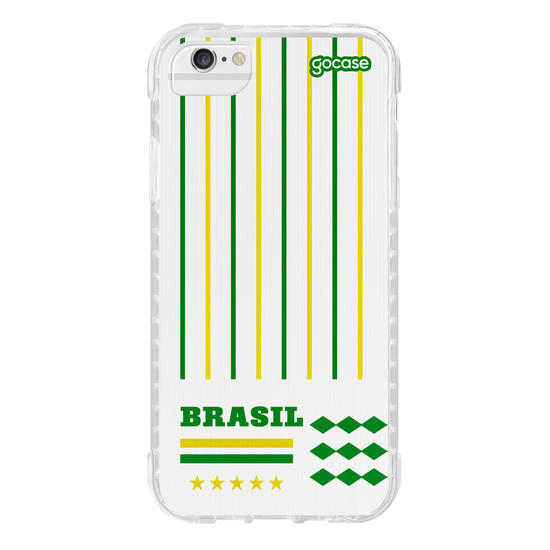 Capinha para celular  Brasil - Lines Verde e Amarelo