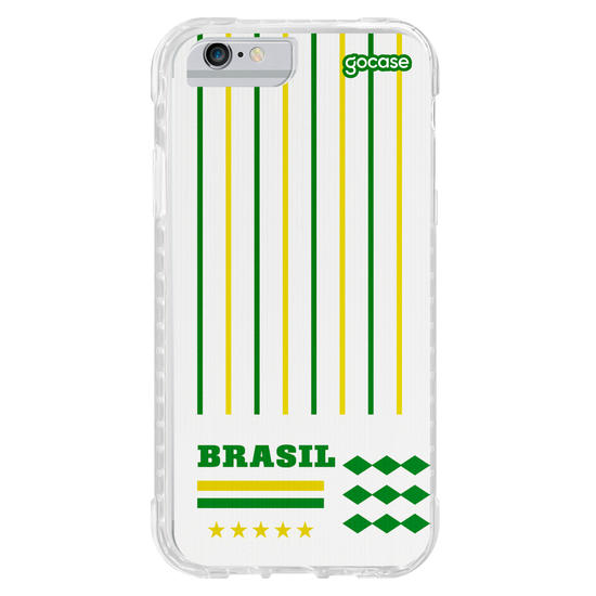 Capinha para celular  Brasil - Lines Verde e Amarelo
