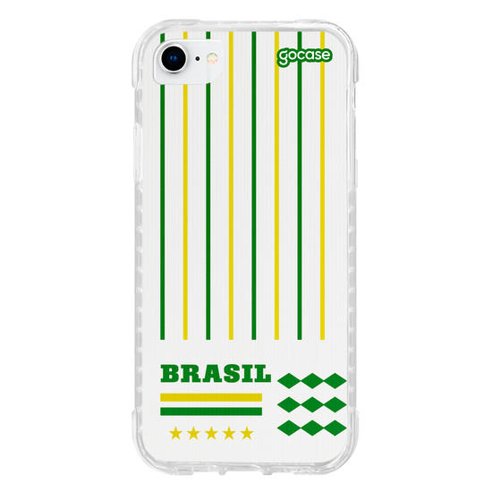 Capinha para celular  Brasil - Lines Verde e Amarelo