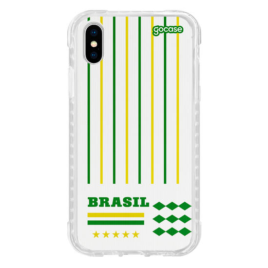 Capinha para celular  Brasil - Lines Verde e Amarelo