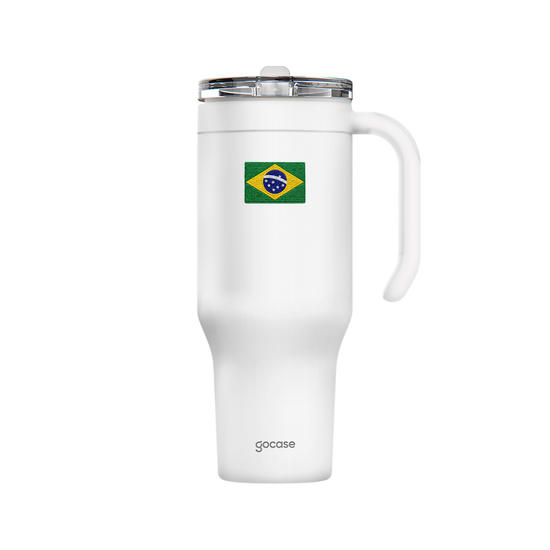 Copo Térmico Life + Ebook - Brasil Patch