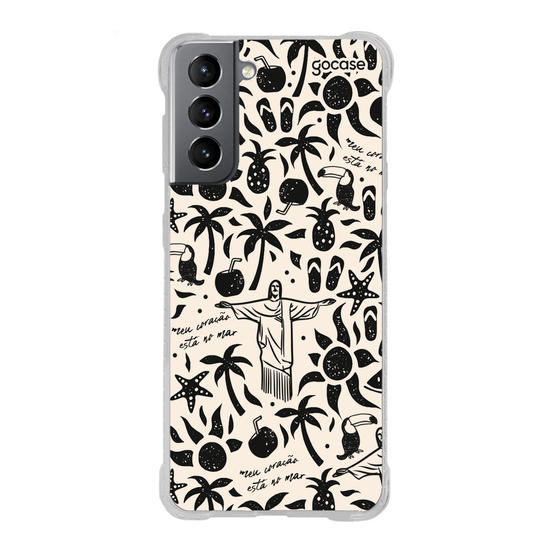 Capinha para celular  Brazil Summer Pattern Capinha para celular  Brazil Summer Pattern