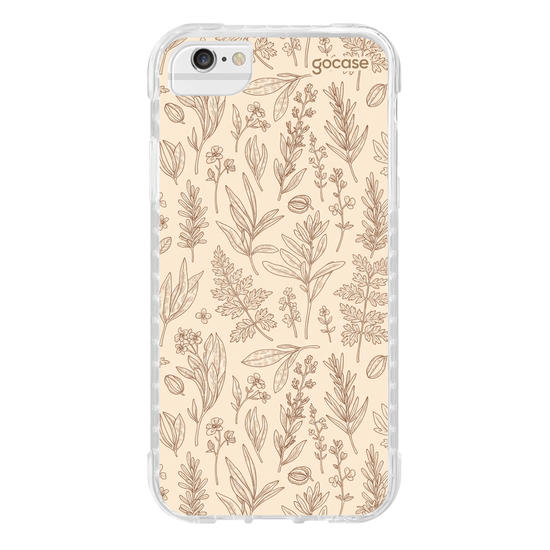 Capinha para celular  Brown Flowers Outline
