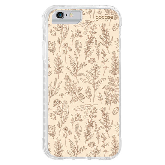 Capinha para celular  Brown Flowers Outline