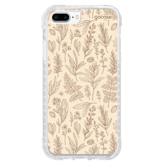 Capinha para celular  Brown Flowers Outline
