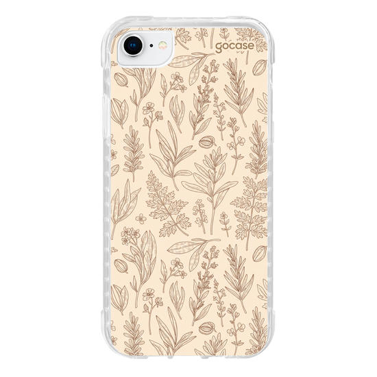 Capinha para celular  Brown Flowers Outline