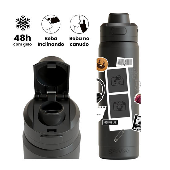 Garrafa Térmica Flip Pro - Bangtan Core - Suga