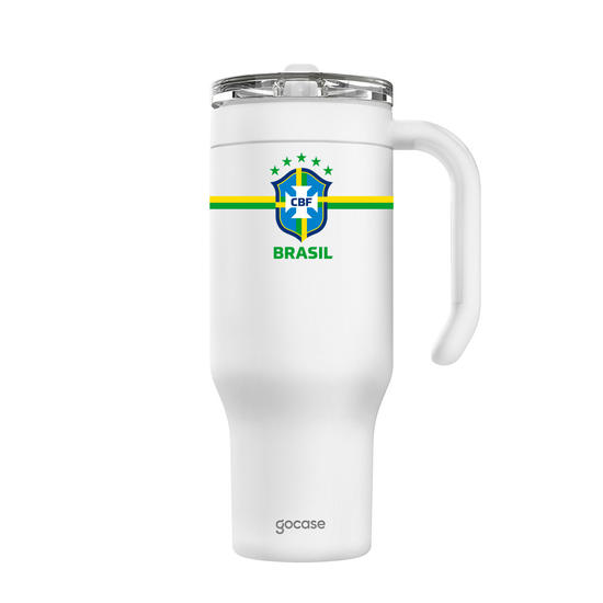 Copo Térmico Life + Ebook - CBF - Brasil Core