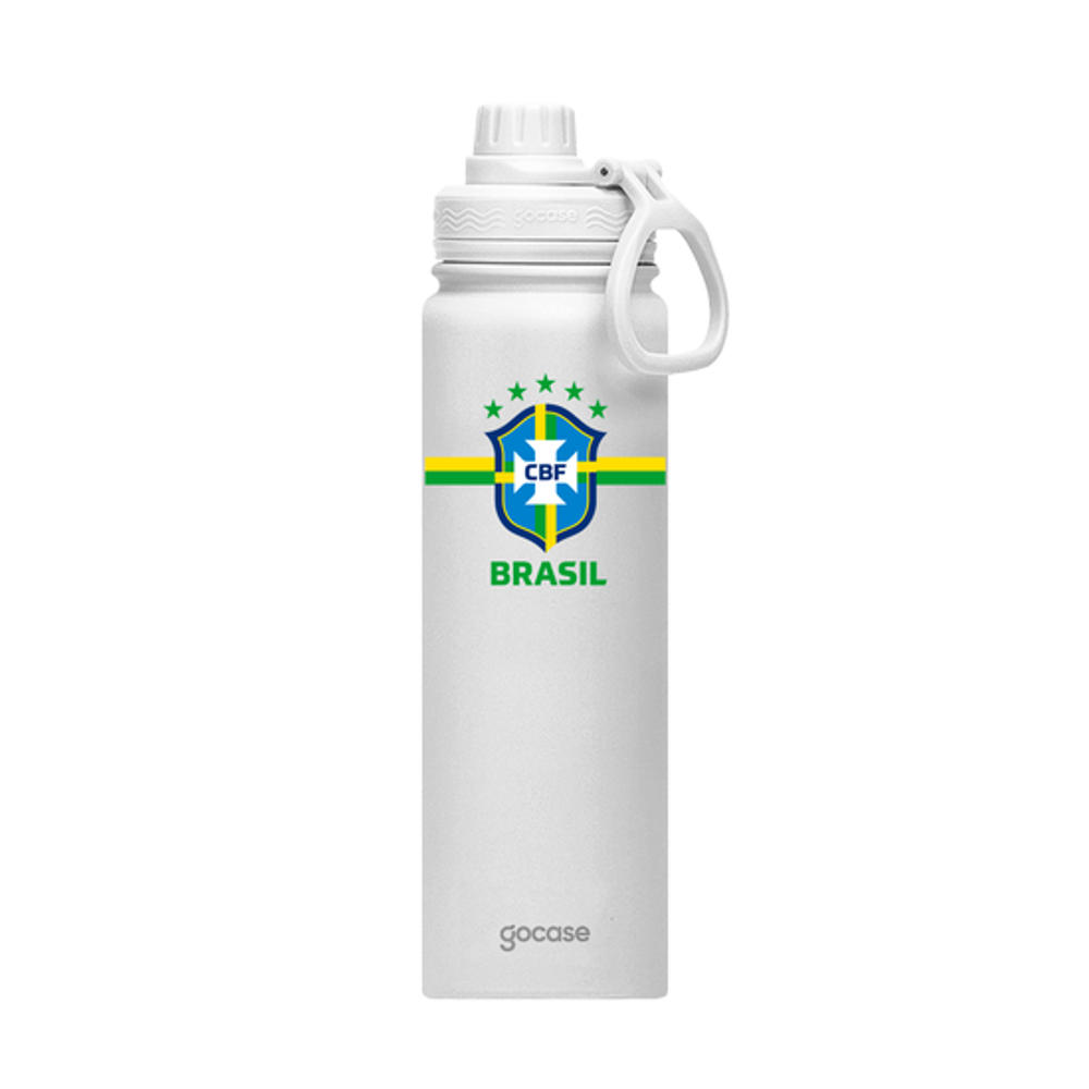 Garrafa Térmica Fresh + Ebook - CBF - Brasil Core
