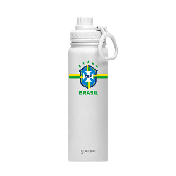 Garrafa Térmica Fresh + Ebook - CBF - Brasil Core