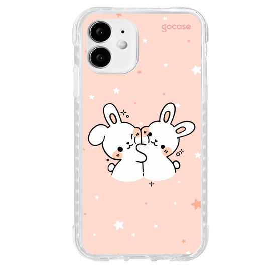 Capinha para celular  Coelhinhos Amorosos