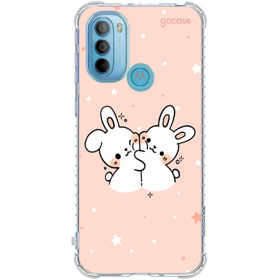 Capinha para celular  Coelhinhos Amorosos