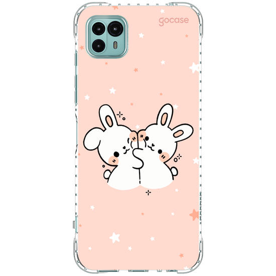 Capinha para celular  Coelhinhos Amorosos