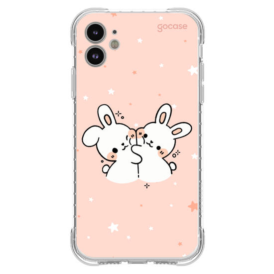 Capinha para celular  Coelhinhos Amorosos
