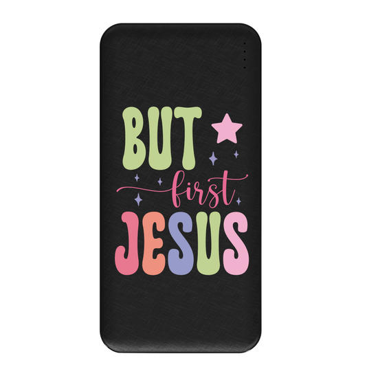 Carregador Portátil Fast Charge -  But First, Jesus