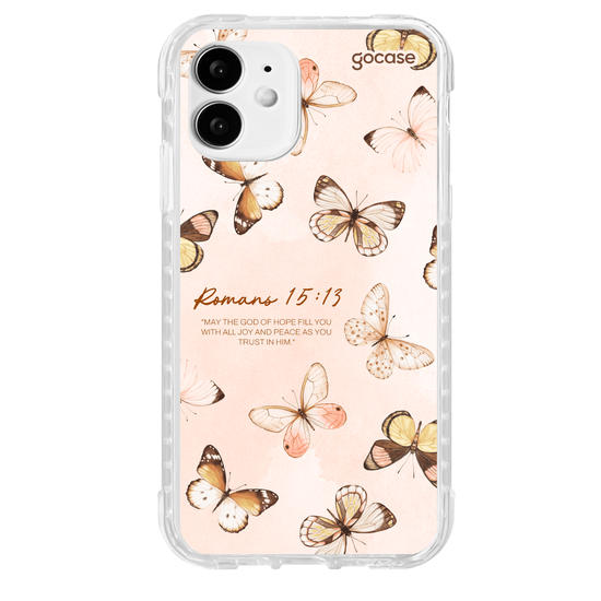 Capinha para celular Borboletas - Versículos Bíblicos