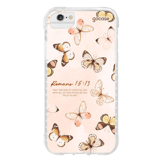 Capinha para celular Borboletas - Versículos Bíblicos