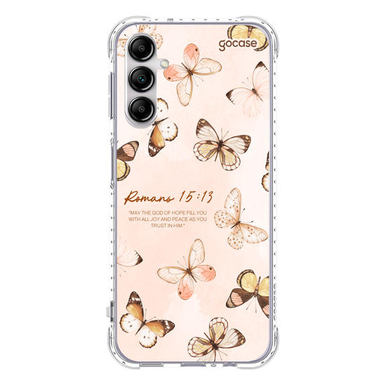 Capinha para celular Borboletas - Versículos Bíblicos