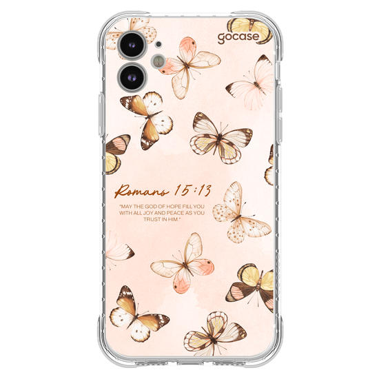 Capinha para celular Borboletas - Versículos Bíblicos