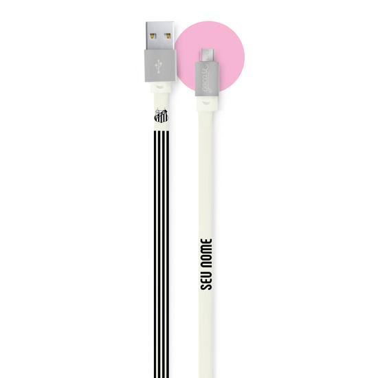 Cabo Android Micro USB Personalizado Gocase - Santos - Listras - Customizável