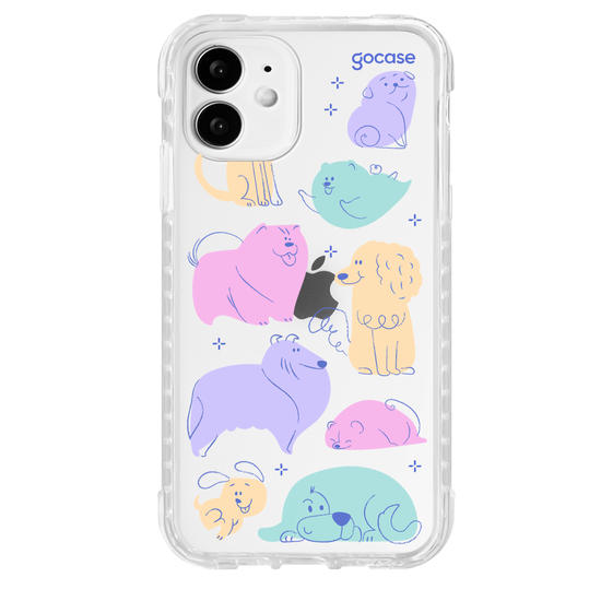 Capinha para celular  Cachorros Coloridos Pastel