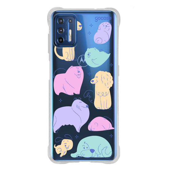 Capinha para celular  Cachorros Coloridos Pastel