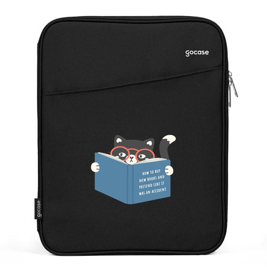 Capa para Notebook Slim - Book Lover - Gatinho Leitor