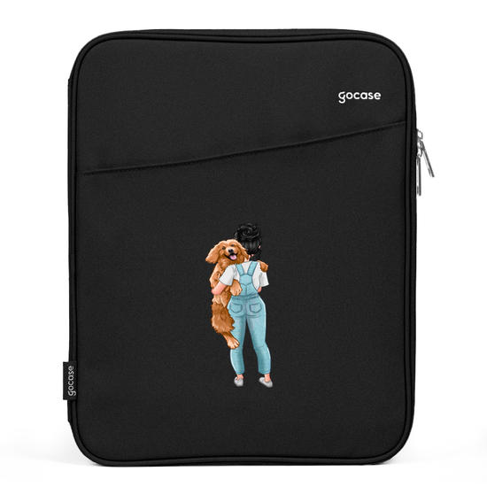 Capa Para Notebook Slim - Garota com Pet