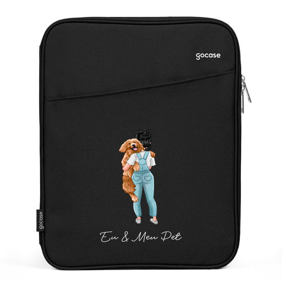 Capa Para Notebook Slim - Garota com Pet