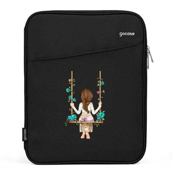 Capa Para Notebook Slim - Garota floral
