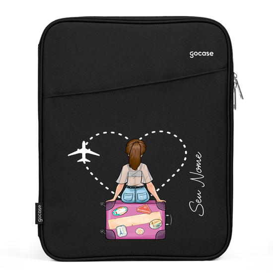 Capa Para Notebook Slim - Garota viagem
