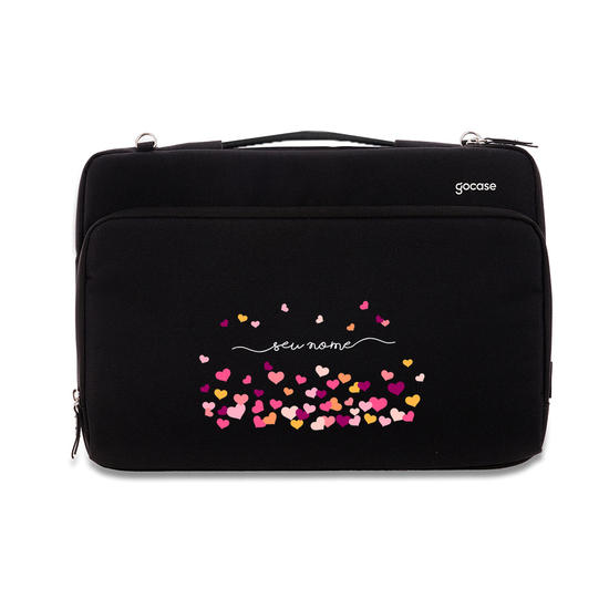 Capa para Notebook Smart - Corações flutuantes Manuscrito
