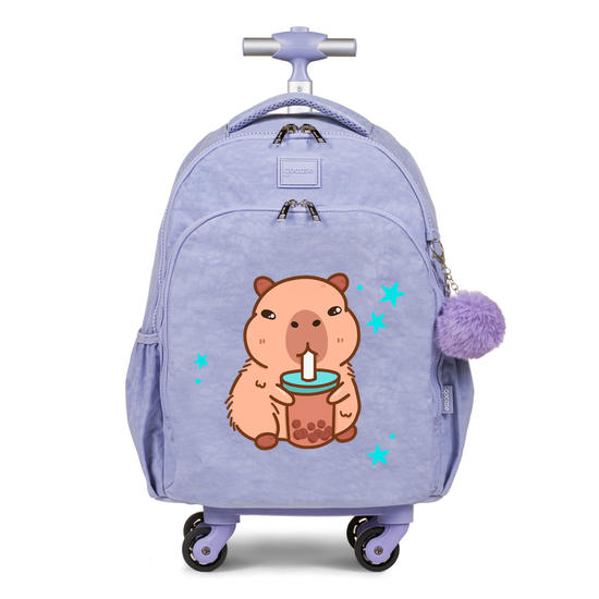 Mochila de Carrinho 4 Rodas Fun - Capivara Bubble Tea