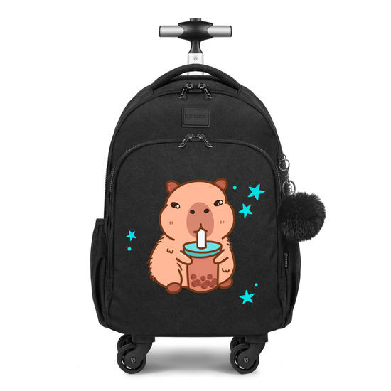 Mochila de Carrinho 4 Rodas Fun - Capivara Bubble Tea