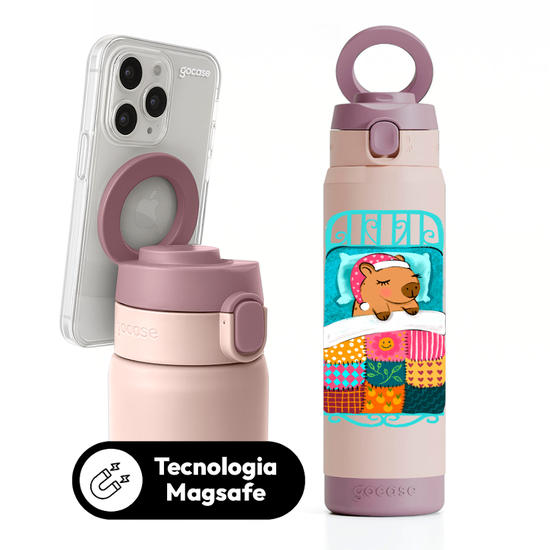 Garrafa Térmica Magsafe + Ebook -  Capivara Dormindo