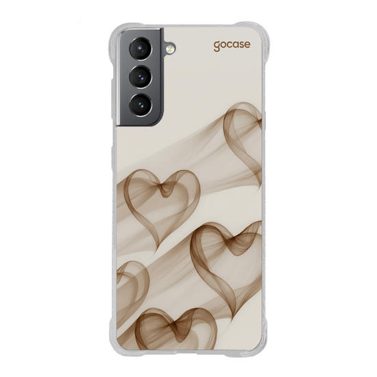 Capinha para celular  Cappuccino Hearts