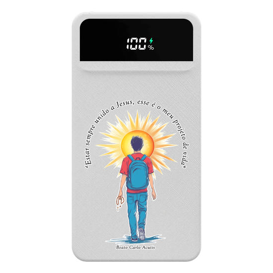 Carregador Portátil Turbo 10000mah - Carlo Acutis - Projeto de Vida