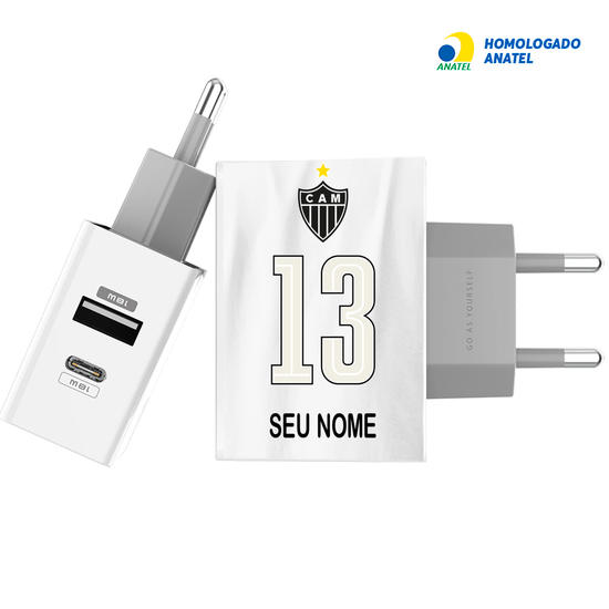 Carregador Turbo Power 18W Gocase - Iphone / Android - Atlético-MG - White