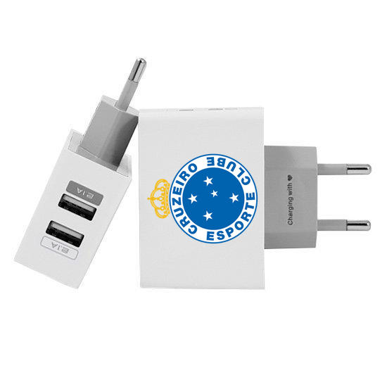Customized Dual Usb Wall Charger for iPhone and Android - Cruzeiro - Escudo (EU plug compatible)