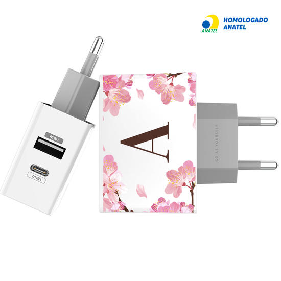 Carregador Turbo Power 18W Gocase - Iphone / Android - Cherry Garden