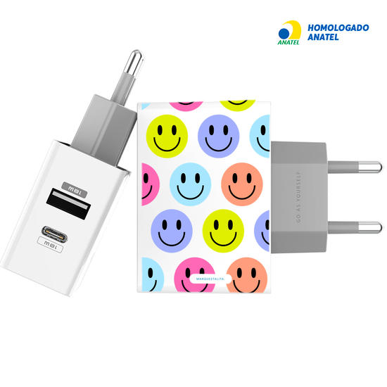 Carregador Turbo Power 18W Gocase - Iphone / Android - Cool Smiles