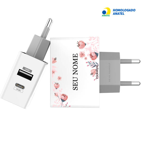 Carregador Turbo Power 18W Gocase - Iphone / Android - Customized Dual Usb Wall Charger for iPhone and Android