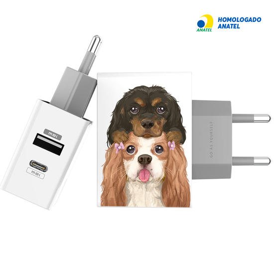 Carregador Turbo Power 18W Gocase - Iphone / Android - Doguinhos by Niina Secrets