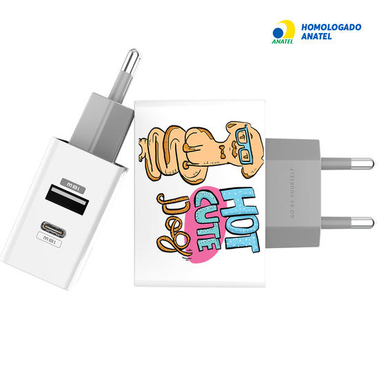Carregador Turbo Power 18W Gocase - Iphone / Android - Hot Cute Dog