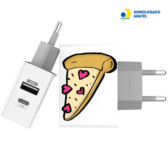 Carregador Turbo Power 18W Gocase - Iphone / Android - Pizza