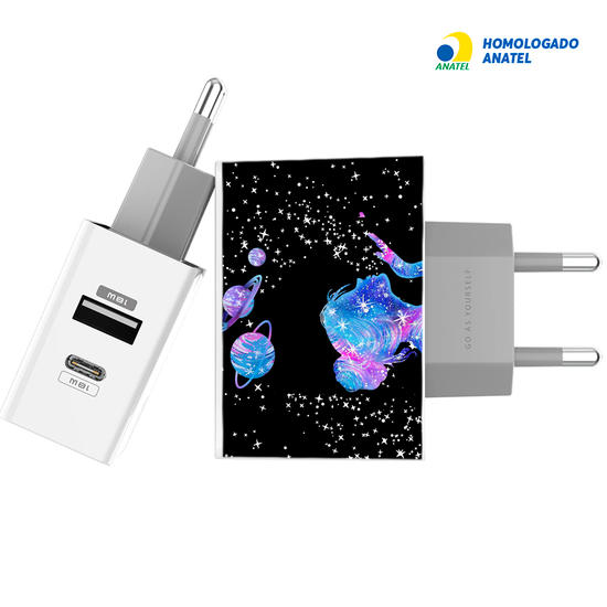 Carregador Turbo Power 18W Gocase - Iphone / Android - Poeira das Estrelas